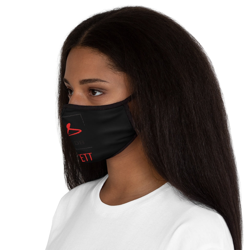 +--Fitted Polyester Black Face Mask