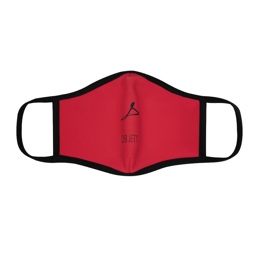 +--Fitted Polyester Red Face Mask