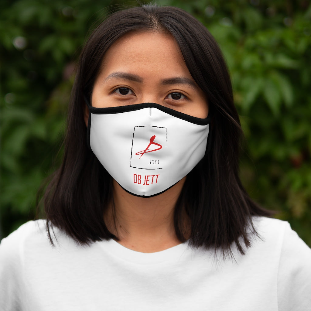 +--Fitted Polyester White Face Mask