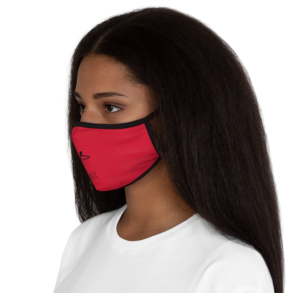 +--Fitted Polyester Red Face Mask