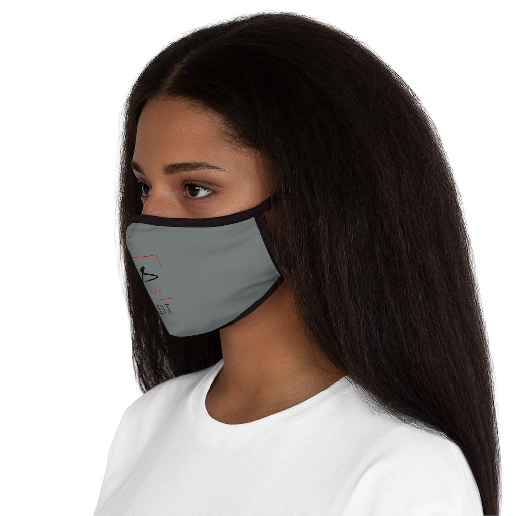 +--Fitted Polyester Grey Face Mask