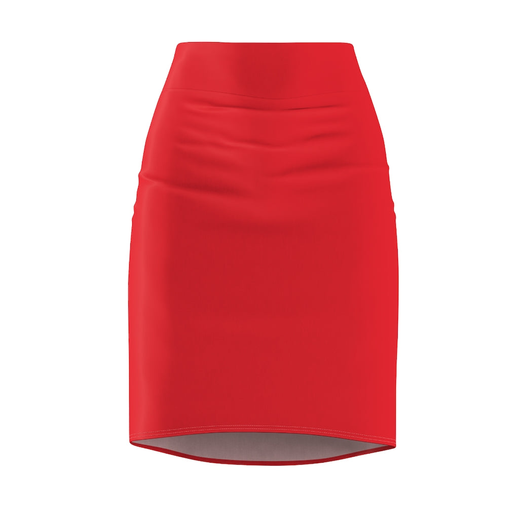 Red Women's Pencil Skirt