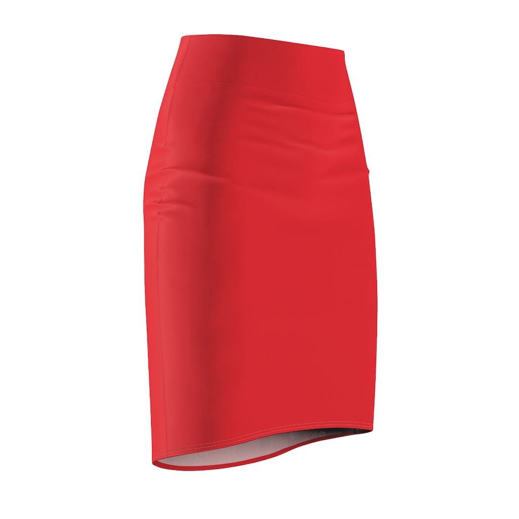 Red Women's Pencil Skirt