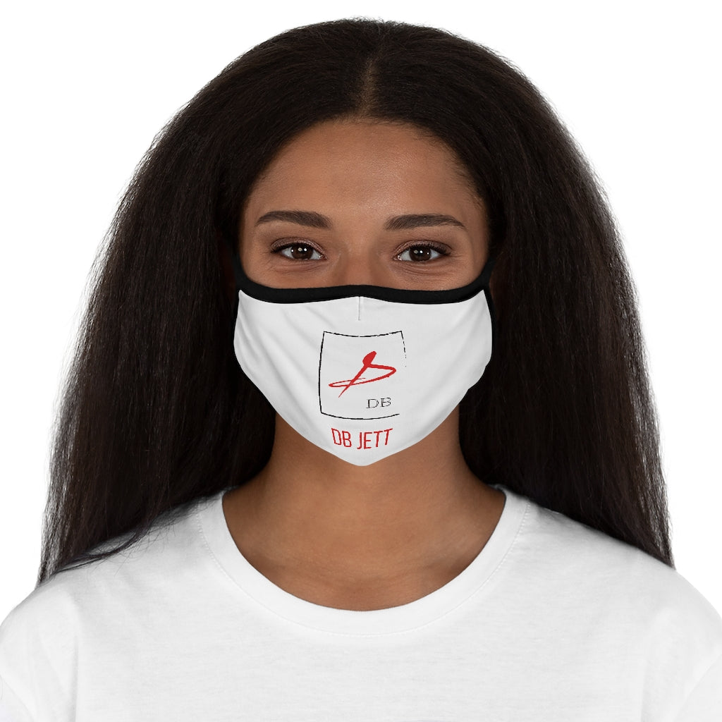 +--Fitted Polyester White Face Mask