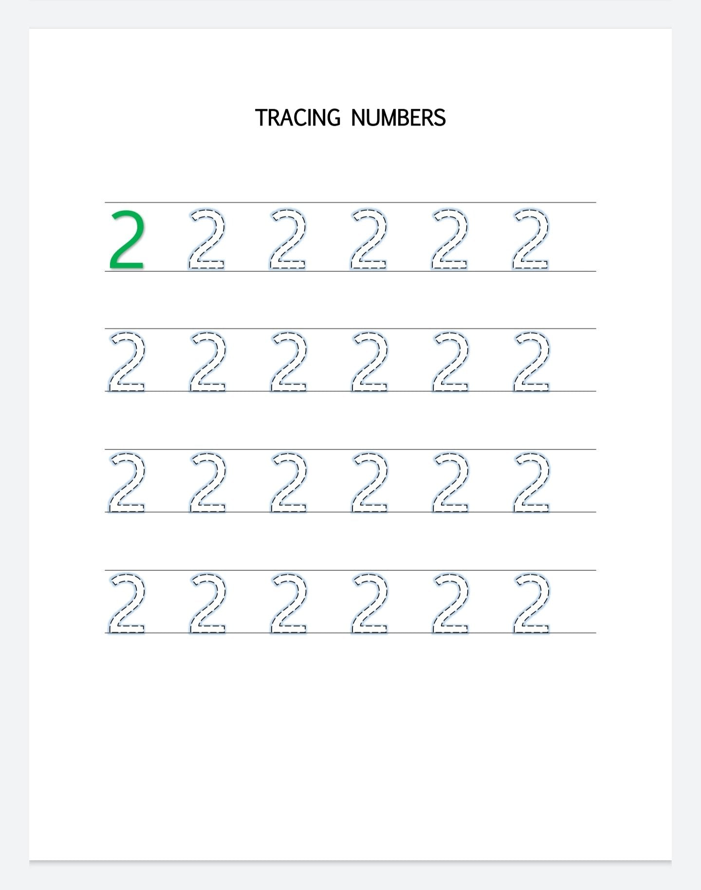 Tracing Numbers Dry Erase Workbook