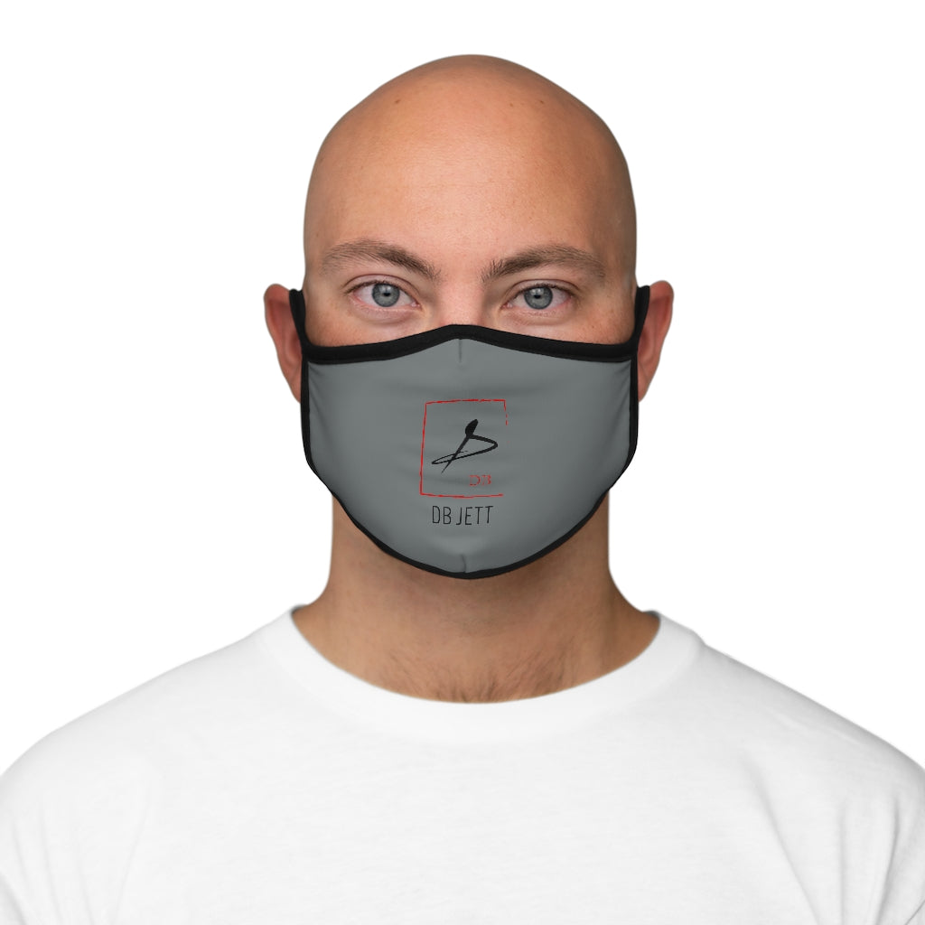 +--Fitted Polyester Grey Face Mask