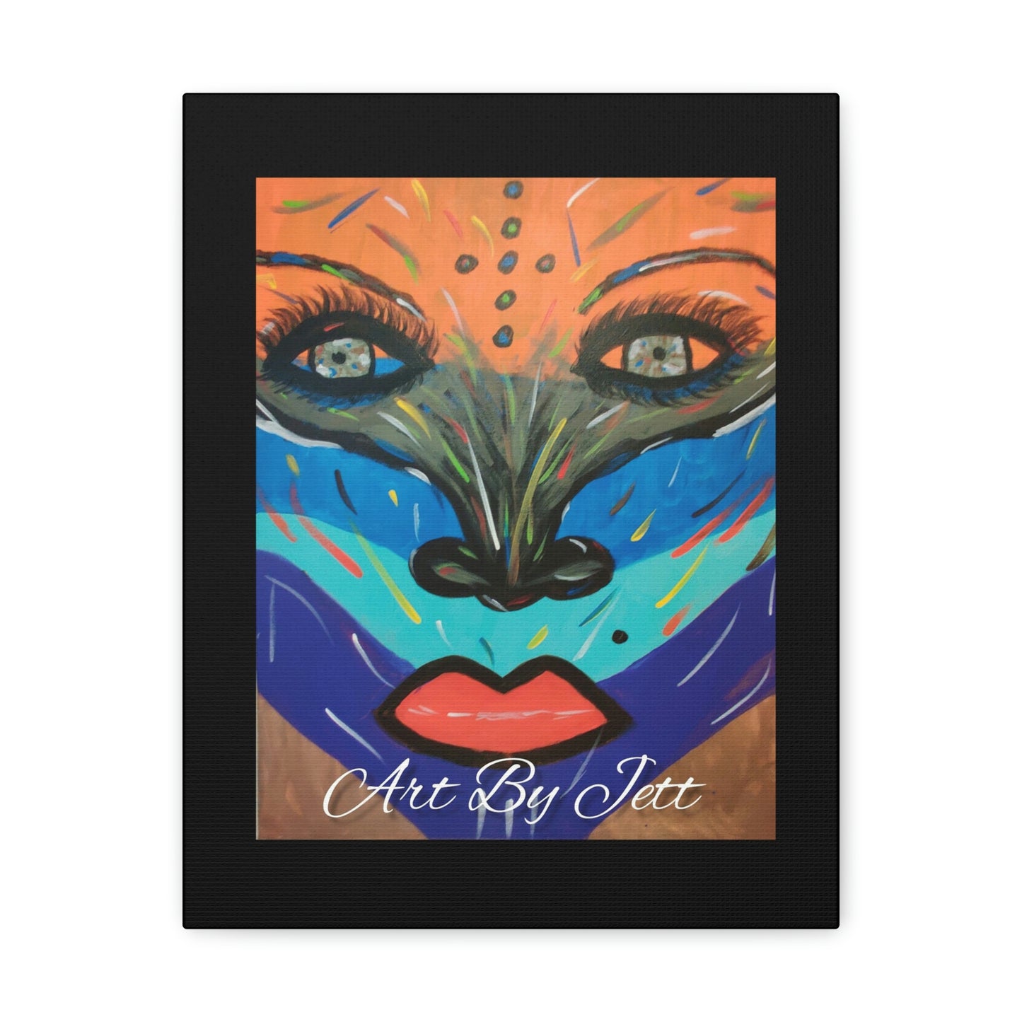 #Art By Jett -  "Gaze" Black - Canvas Gallery Wraps