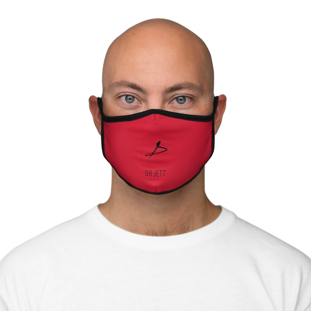 +--Fitted Polyester Red Face Mask