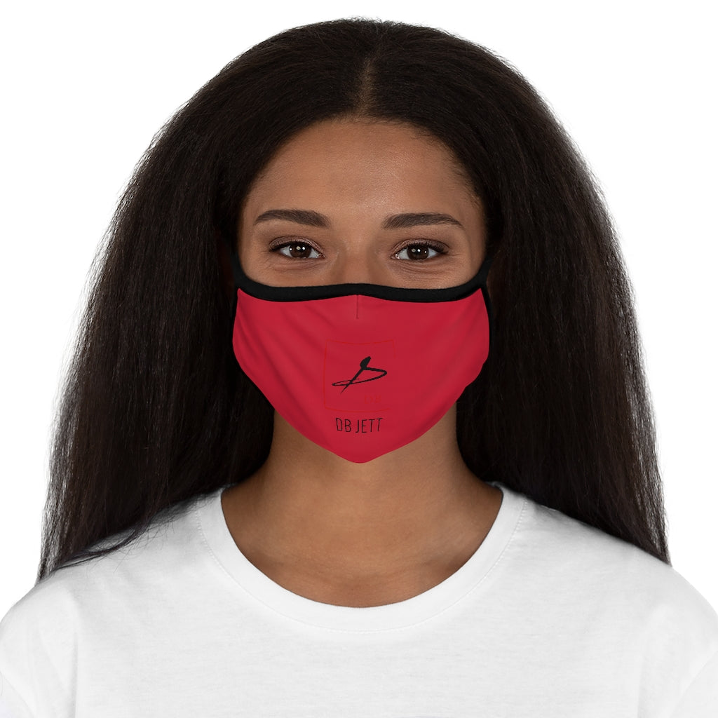 +--Fitted Polyester Red Face Mask