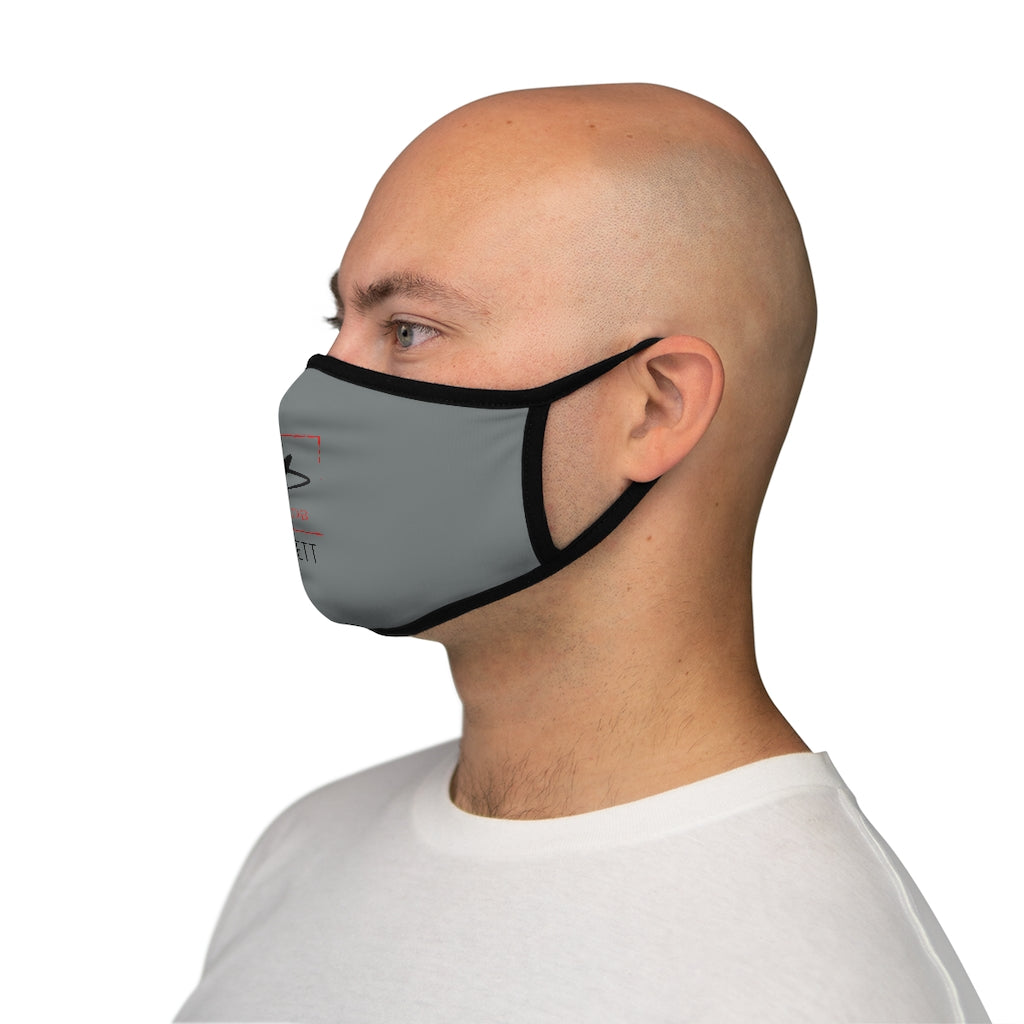+--Fitted Polyester Grey Face Mask