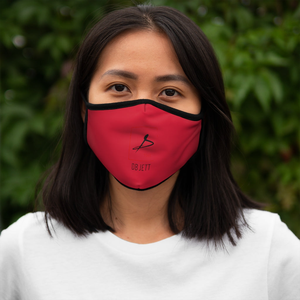 +--Fitted Polyester Red Face Mask