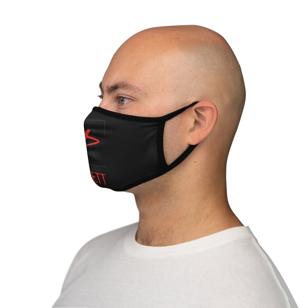 +--Fitted Polyester Black Face Mask