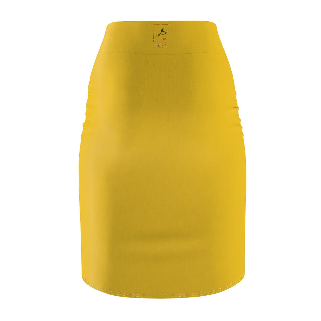 Yellow Women's Pencil Skirt