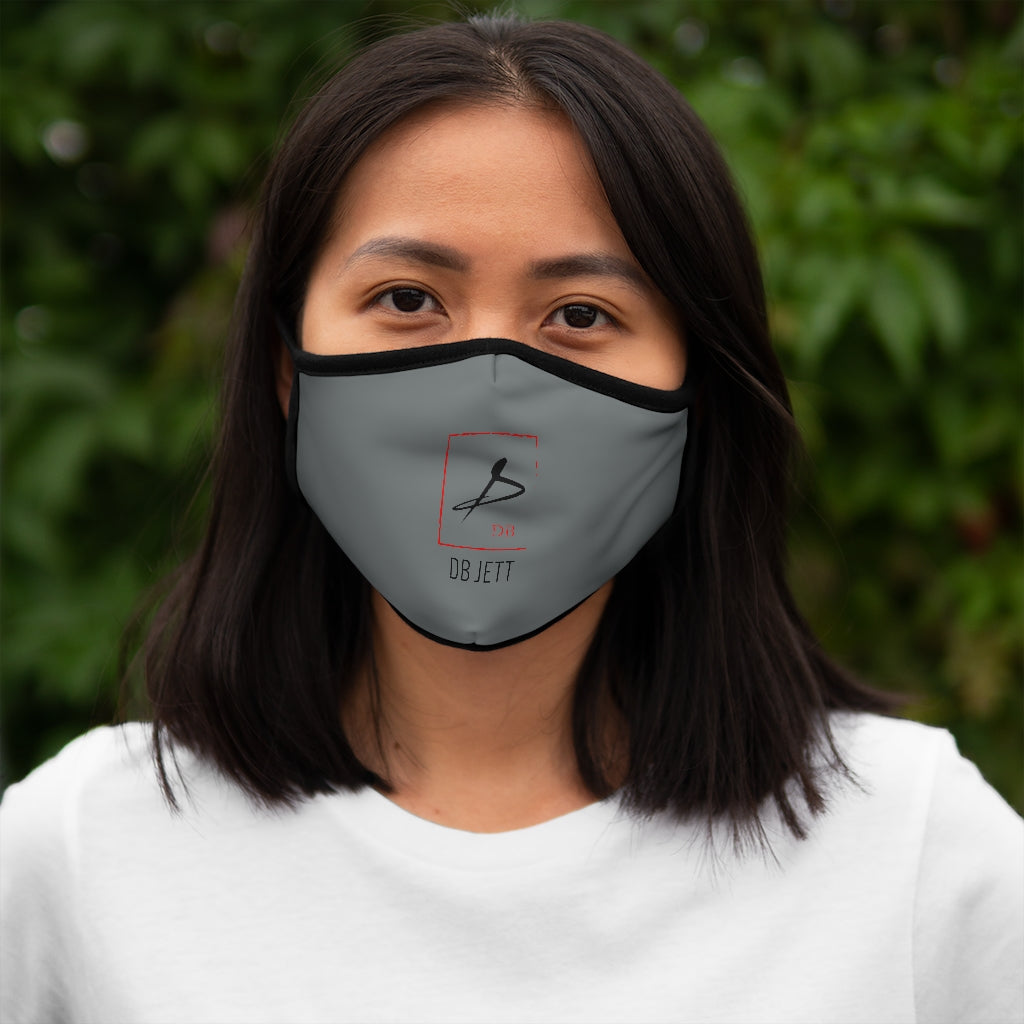 +--Fitted Polyester Grey Face Mask