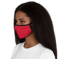 +--Fitted Polyester Red Face Mask