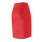 Red Women's Pencil Skirt