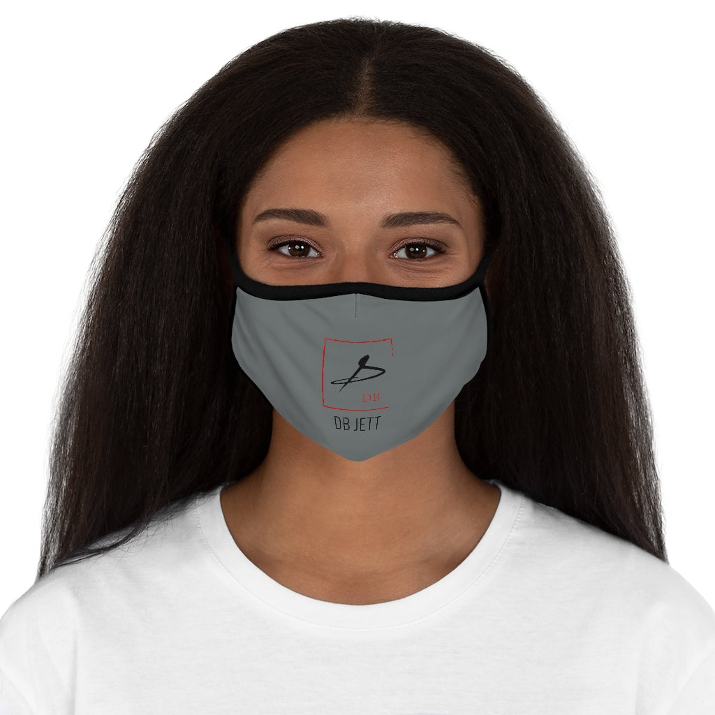 +--Fitted Polyester Grey Face Mask