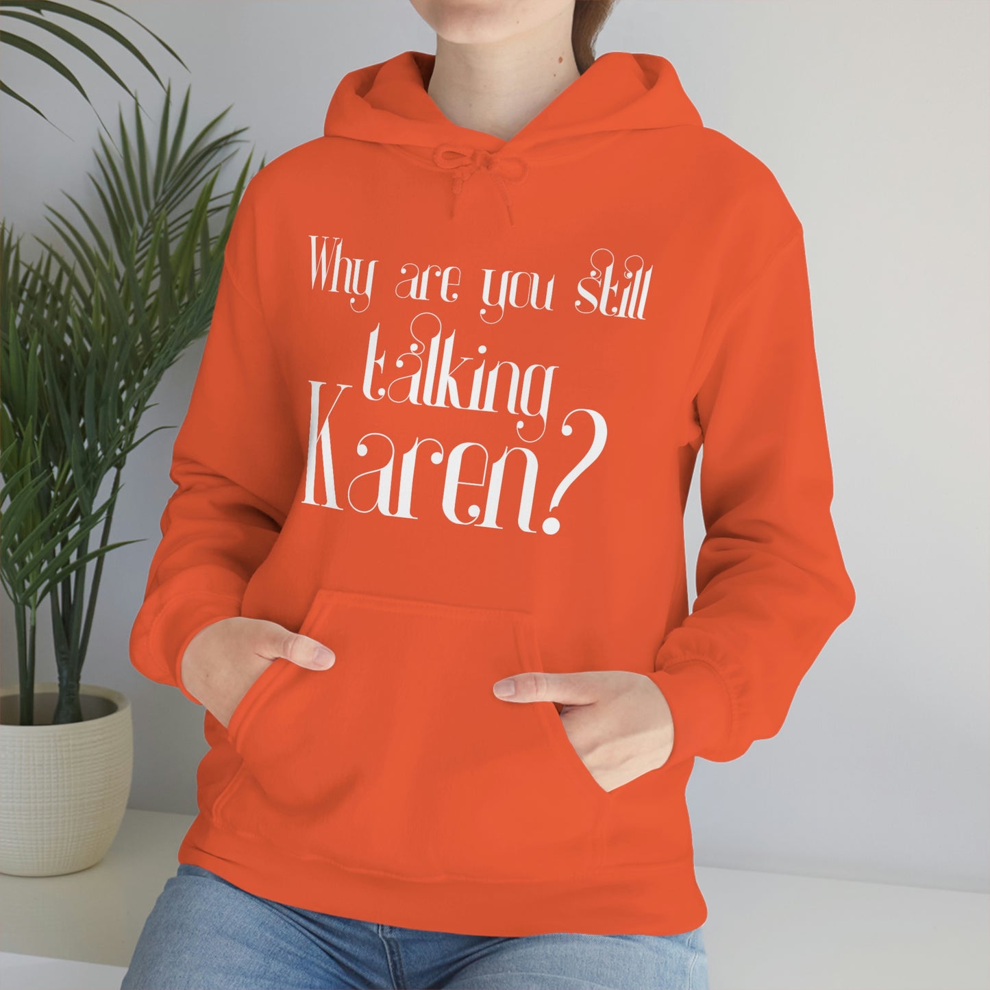 Karen White Print - Unisex Heavy Blend™ Hooded Sweatshirt